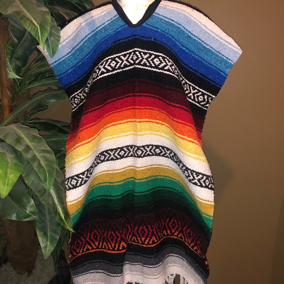 genuine Mexico Accessories - Authentic Mexican Serape Pancho